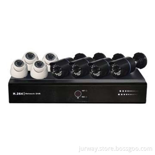DVR Kits, Includes 1pc 8CH HDMI P2P DVR and 8pcs Cameras, 1/3 CCD 500TVL, 3.6mm Lens, 24pcs IR LED